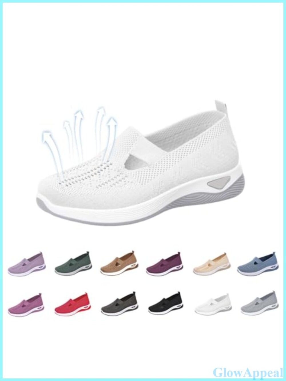Orthopedic Woven Wide Width Breathable Slip on Walking Sneakers Arch Support